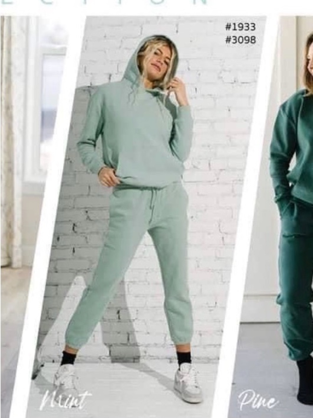 Zyia Active Muted Mint Relaxation Sweatshirt & Joggers Set - Medium